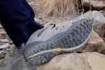 Vibram outsoles offer good grip, but have enough void-space between lugs so debris don't get caught. Mt. Khakis Lake Lodge Twill pants were also tested on this hike.