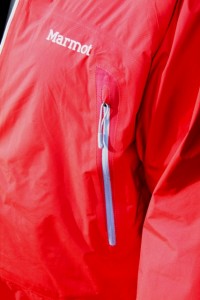 Roomy chest pocket on upper left of the Marmot Nano.