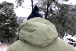 BTU's down insulated hood is fully adjustable and roomy enough for wearing optional headgear.