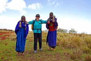 Helen Thayer with Maasai women. Her work is her play, it's her life.