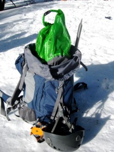 Granite Gear Drysack used in Kelty Pawnee search and rescue training hike.