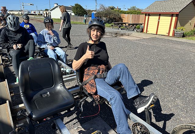 Fresh Air Junkie author on the Skunk Train rail bike